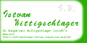 istvan wittigschlager business card